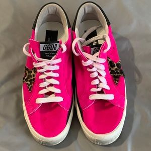 Fuchsia and leopard Golden Goose